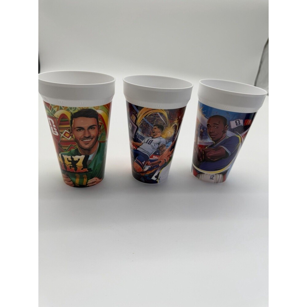 2026 McDonald's FIFA World Cup Adult Happy Meal Cup lot of 3! New/opened